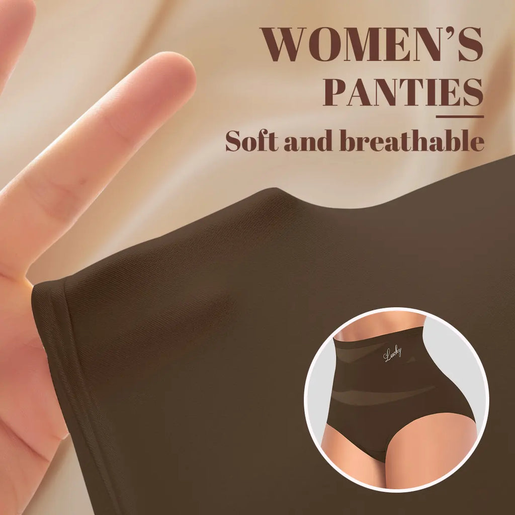 Morelect Women'S High-Waist Briefs - 4/5/6/8 Pcs Basic Lucky Logo Sheer Mesh Bikini Panties, Breathable Lightweight Women'S Underwear, All-Season Essential Mothers' Day Gift, Underwear for Women