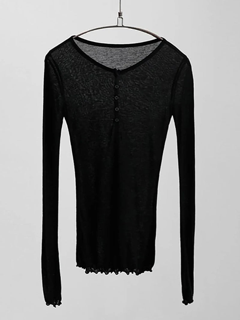 Sexy Tshirt Women T Shirt 2026 Spring Summer T-Shirt Women Tops Korean Long Sleeve Vetement Femme Ropa Mujer Kawaii Clothes