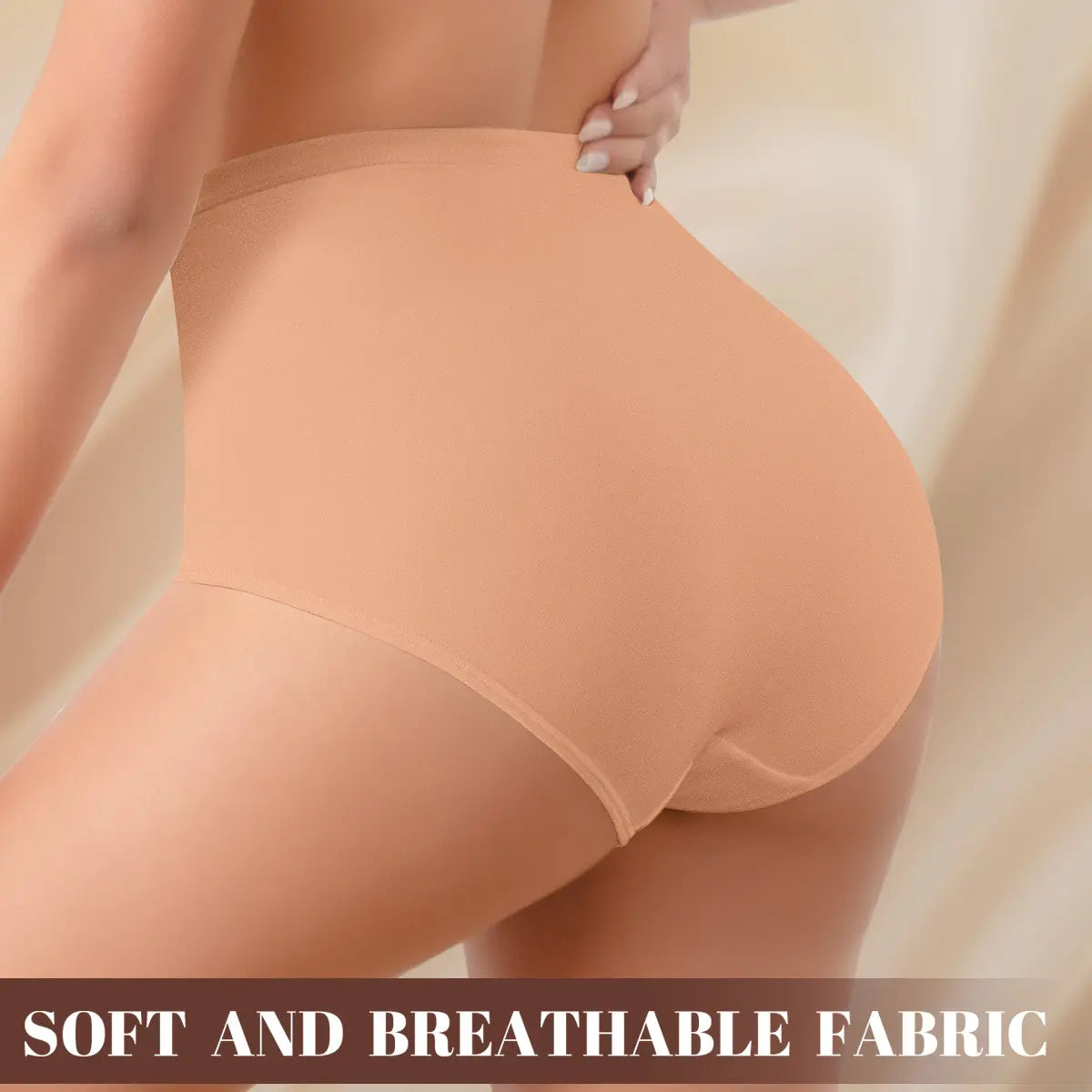 Morelect Women'S High-Waist Briefs - 4/5/6/8 Pcs Basic Lucky Logo Sheer Mesh Bikini Panties, Breathable Lightweight Women'S Underwear, All-Season Essential Mothers' Day Gift, Underwear for Women